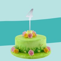 Cake Topper spiegel 4 auf Torte