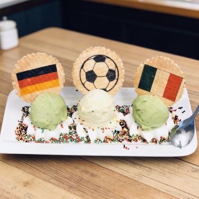 bedruckte Eiswaffeln Fußball
