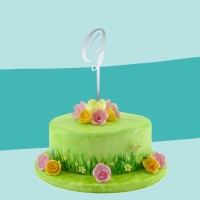 Cake Topper spiegel G auf Torte