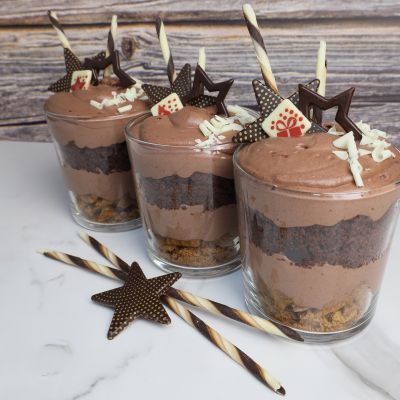 ein köstliches Schokoladenstäbchen als Dessert.