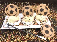 Bedruckte Eiswaffeln Fußball