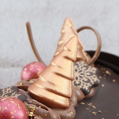 Weihnachtsbaum in 3D Bronze/Gold als Deko