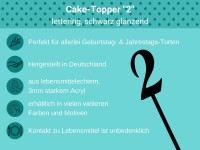 Cake-Topper schwarz 2 Bulletpoints