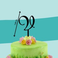 Cake-Topper schwarz V Maße