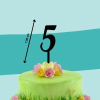 Cake-Topper schwarz 5 Maße