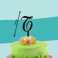 Cake-Topper schwarz T Maße