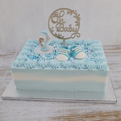 Motivtorte oh baby blau