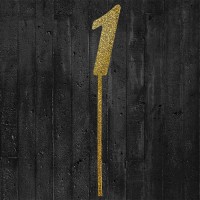 Cake-Topper glitzergold 1