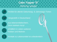 Cake Topper spiegel G Bulletpoints