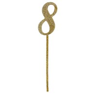 Cake-Topper glitzergold 8