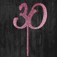 Cake Topper 30 Glitzer