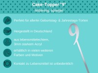 Cake Topper spiegel 9 Bulletpoints