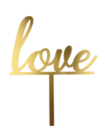 Cake Topper Gold Love