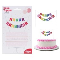 Happy Birthday Topper, Papierflaggen 24 Stk.