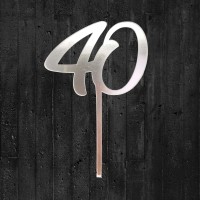 Cake-Topper 40 Spiegel
