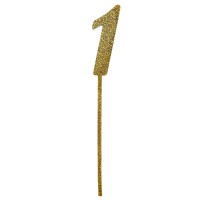 Cake-Topper glitzergold 1