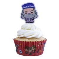 Harry Potter Cupcake Set - Muffinförmchen mit Dumbledorepicker