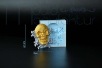 Silikonform Totenkopf mit Knochen