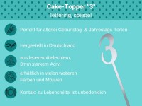Cake Topper spiegel 3 Bulletpoints