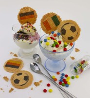 Eiswaffel Italienflagge