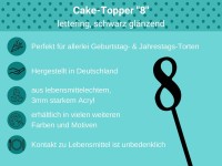 Cake-Topper schwarz 8 Facts