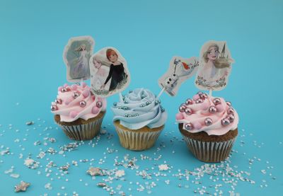 Schöne Muffin-Picker mit Frozen-Motiv