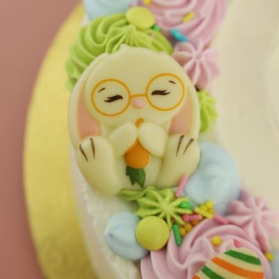 Schokoladendeko Häschen mit Brille