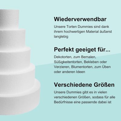 Tortendummies 5 Etagen wiederverwendbar, langlebig und vielseitig einsetzbar