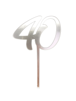 Cake-Topper 40 Spiegel