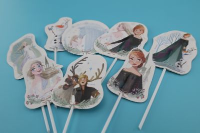 Schöne Muffin-Picker mit Frozen-Motiv