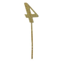 Cake-Topper glitzergold 4