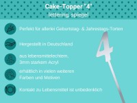 Cake Topper spiegel 4 Bulletpoints