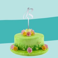 Cake Topper spiegel B auf Torte