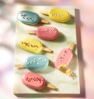 Power Flower natürliche Farben Kuchen am Stiel