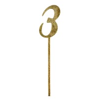 Cake-Topper glitzergold 3