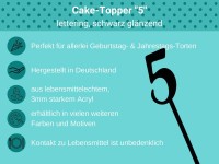 Cake-Topper schwarz 5 Facts