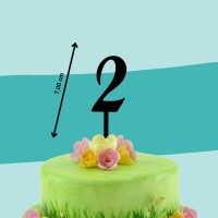 Cake-Topper schwarz 2 Maße