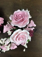 Zuckerblumenbouquet rosa Rosen Maxi Detailansicht