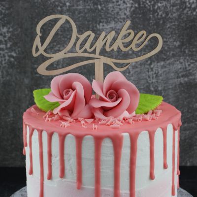 Cake-Topper Danke Holz 152x130mm Stärke 3mm