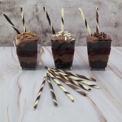 ein köstliches Schokoladenstäbchen als Dessert.