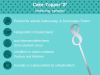Cake Topper spiegel 8 Bulletpoints