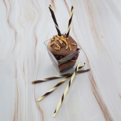 ein köstliches Schokoladenstäbchen als Dessert.