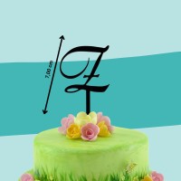 Cake-Topper schwarz Z Maße