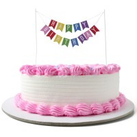 Happy Birthday Topper, Papierflaggen 24 Stk.
