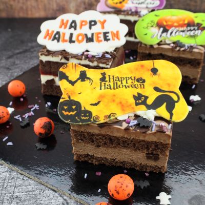  dessert with cute halloween-auflger  Dessert mit niedlichen Halloween-auflger