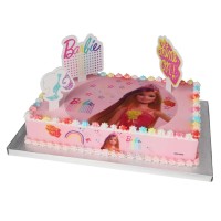 Tortendekoration Barbie Set mit Tortenplatte