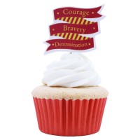 Harry Potter Muffinpicker Gryffindorbanner auf Muffin