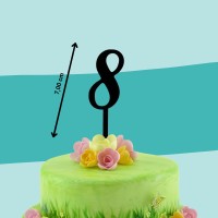 Cake-Topper schwarz 8 Maße