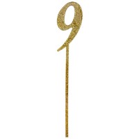 Cake-Topper glitzergold 9