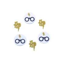Harry Potter Zuckeraufleger als Brille mit Blitz und HP Initialen